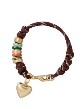 Roxanne Assoulin The Super Size Happy Cord Bracelet With Gold Charm